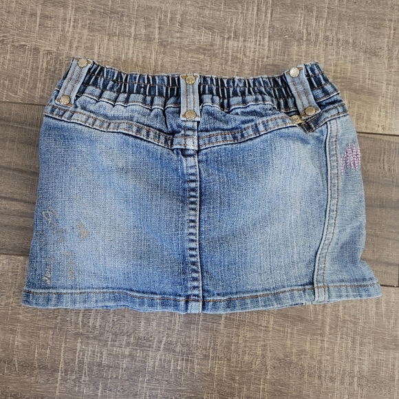 Baby Phat Girlz Little Girl Denim Jean Skirt Skort Size 4T - Picture 4 of 7